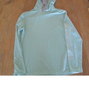Silver Bait Mens Fishing Hoodie Sun Shirt Built-in Gaiter Blue Size Medium